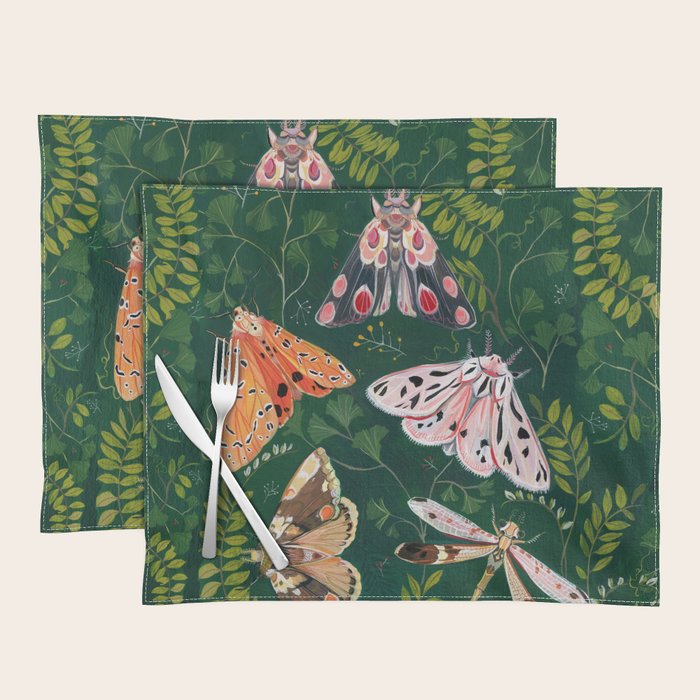 Moths and dragonfly Placemat Gallery Image 1