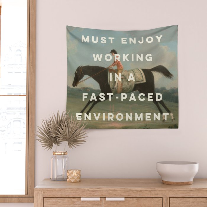 A Fast-Paced Environment Wall Tapestry Gallery Image 2