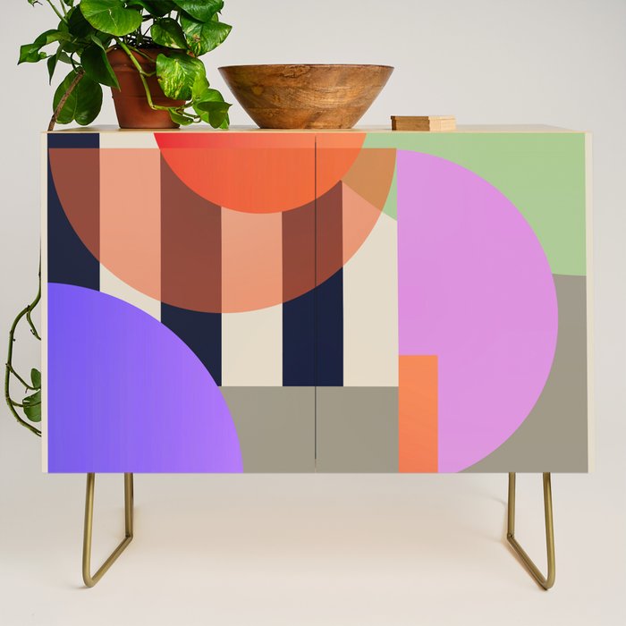 Abstract Geometric Shapes 217 Credenza Gallery Image 1