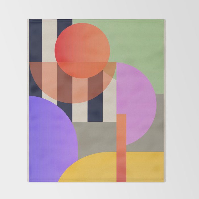 Abstract Geometric Shapes 217 Throw Blanket Gallery Image 2