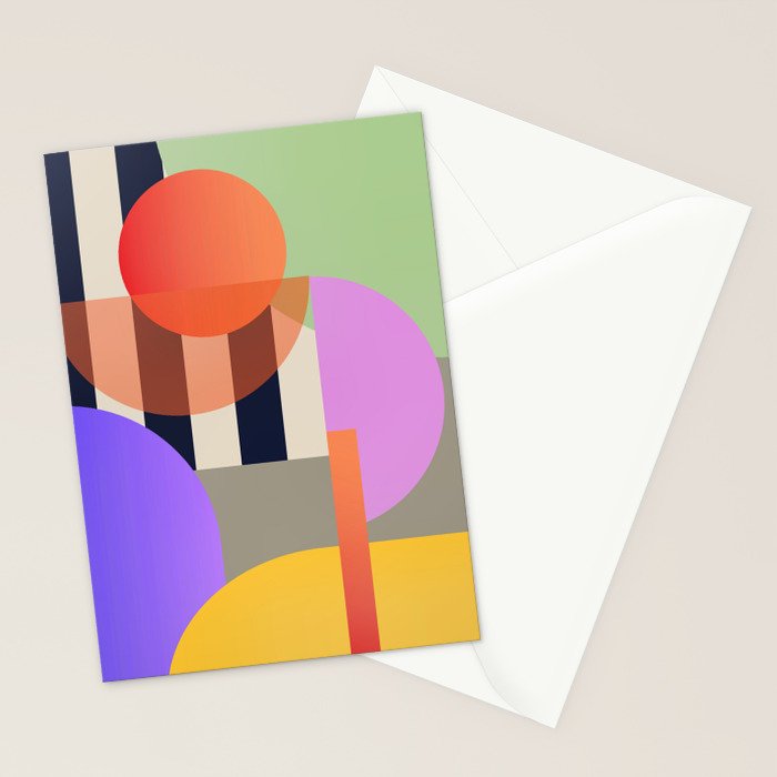 Abstract Geometric Shapes 217 Stationery Card Gallery Image 2