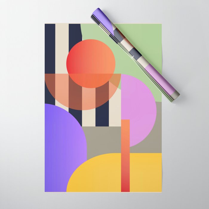 Abstract Geometric Shapes 217 Wrapping Paper Gallery Image 1
