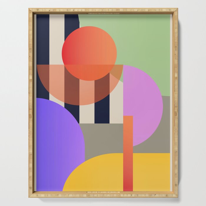 Abstract Geometric Shapes 217 Serving Tray Gallery Image 1