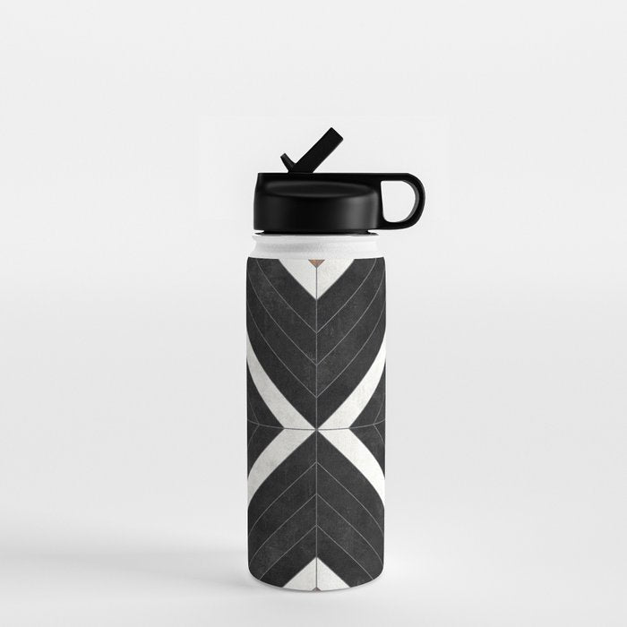 Urban Tribal Pattern No.1 - Concrete and Wood Water Bottle Gallery Image 1