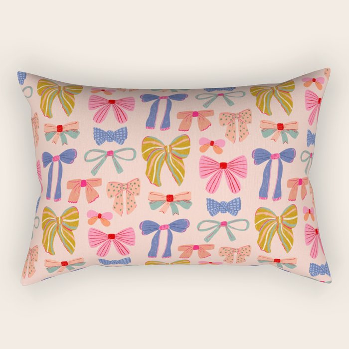 Colorful Bows - Joy of Together  Rectangular Pillow Gallery Image 1