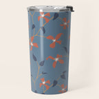 Floral Clematis Vine - Indigo Sunset Travel Mug Gallery Image 2