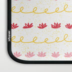 Abstract Cookie Pattern Doodle in White & Pink Laptop Sleeve Gallery Image 3