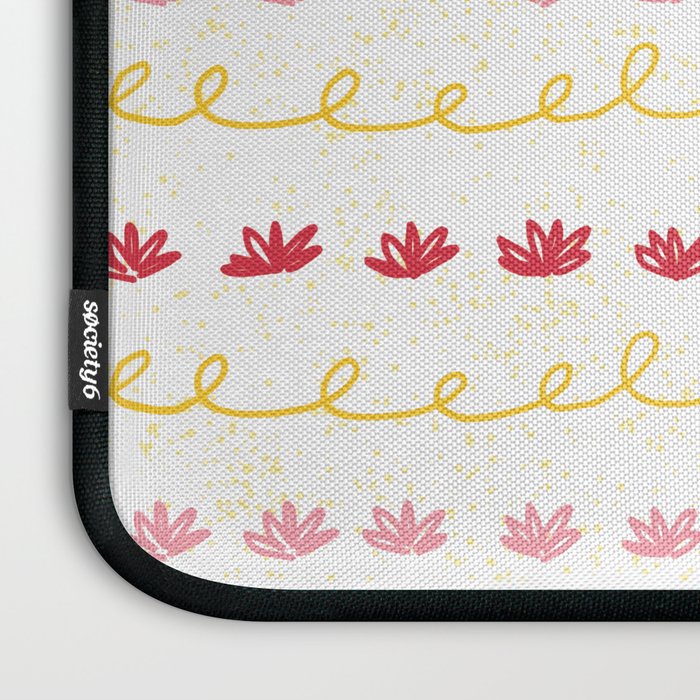 Abstract Cookie Pattern Doodle in White & Pink Laptop Sleeve Gallery Image 3