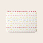 Abstract Cookie Pattern Doodle in White & Pink Bath Mat Gallery Image 1