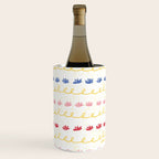 Abstract Cookie Pattern Doodle in White & Pink Wine Chiller Gallery Image 3