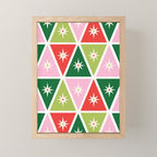 Retro Christmas Triangles Mini Art Print Gallery Image 1