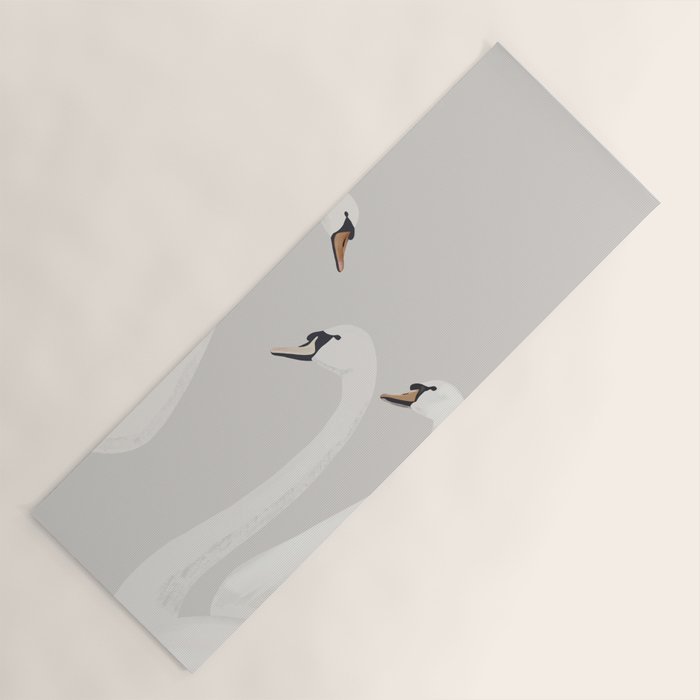 White Swans Yoga Mat Gallery Image 1