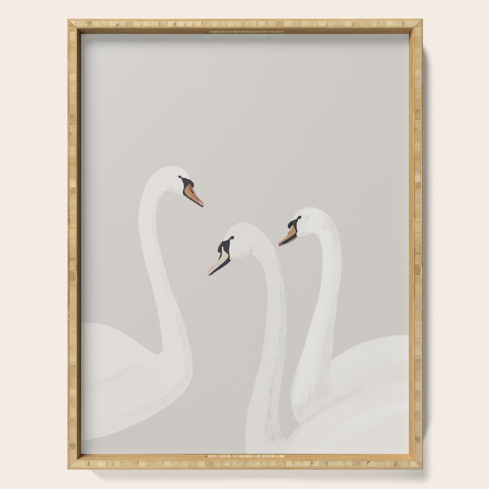 White Swans Serving Tray Gallery Image 1