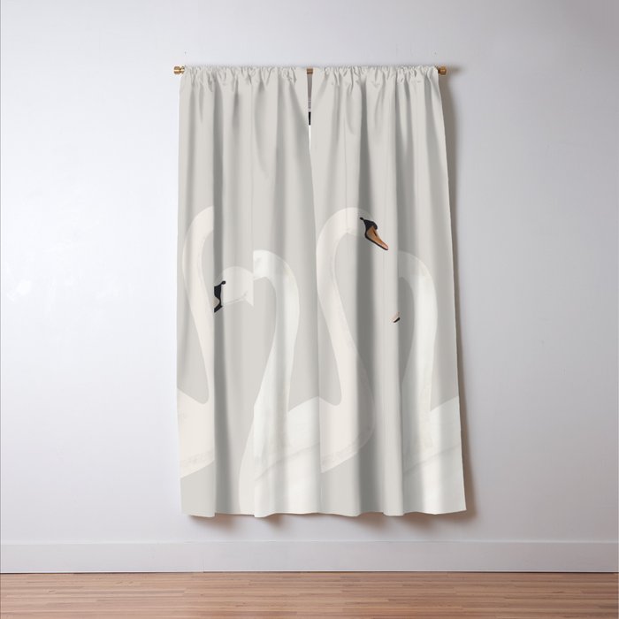 White Swans Window Curtain Gallery Image 3