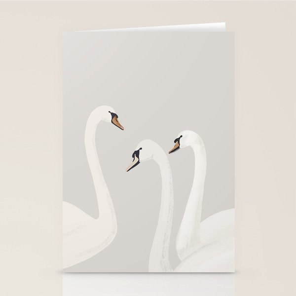 White Swans Stationery Card Gallery Image 2