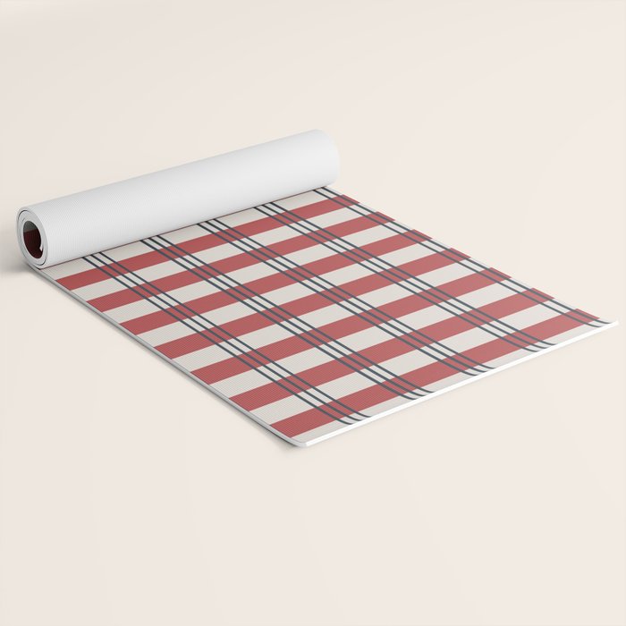 Winter 2025 Red Plaid Yoga Mat Gallery Image 2