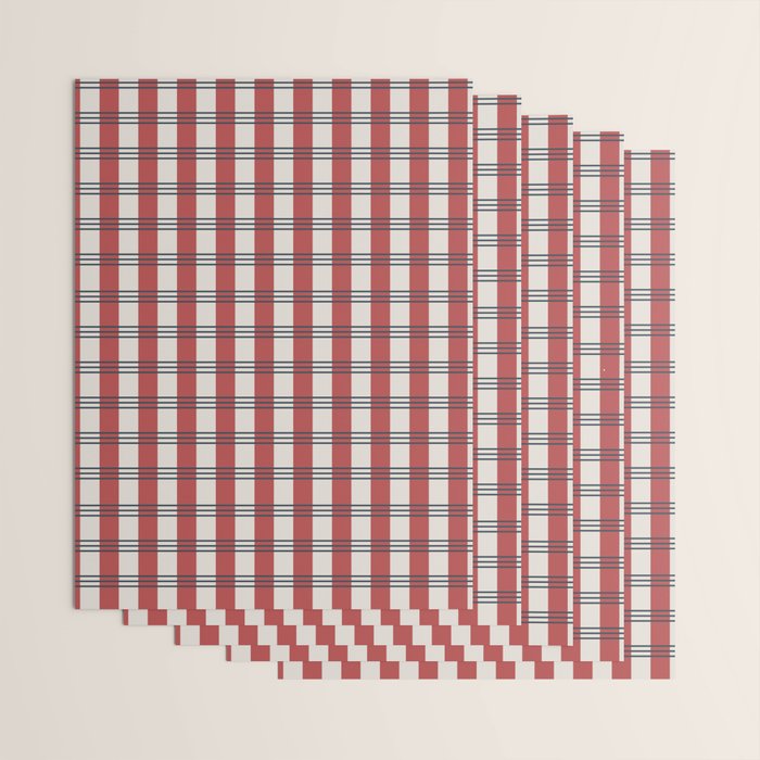 Winter 2025 Red Plaid Wrapping Paper Gallery Image 3