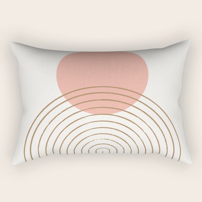 Pink Sun Mid-Century Full Rectangular Pillow Gallery Image 2