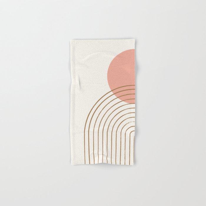 Pink Sun Mid-Century Full Bath Towel Gallery Image 1
