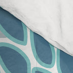 Festive, Floral Prints, Teal, Turquoise and Gray Comforter Gallery Image 4