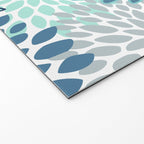 Festive, Floral Prints, Teal, Turquoise and Gray Welcome Mat Gallery Image 2
