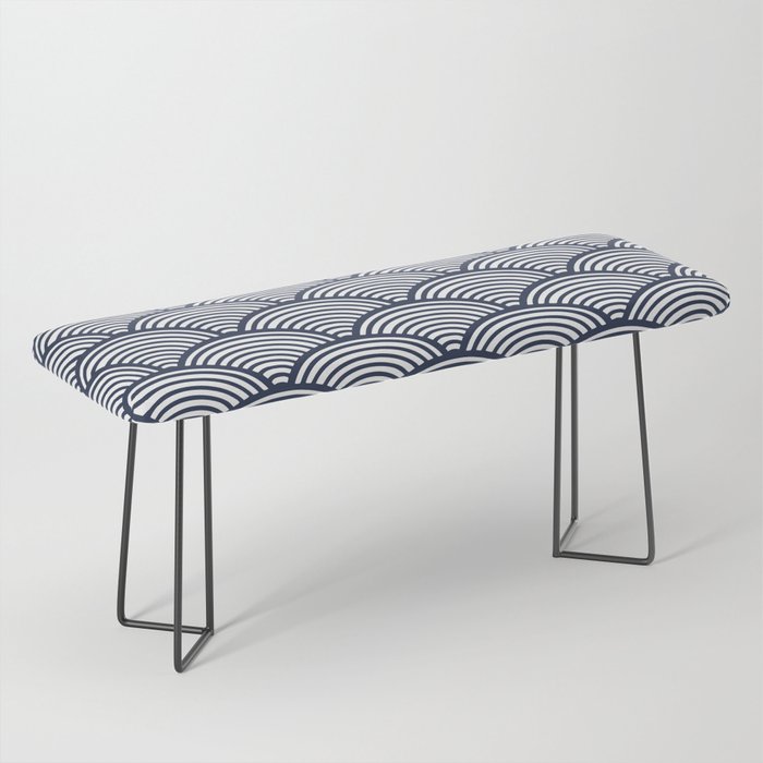 Japanese Waves Navy Bench Gallery Image 1