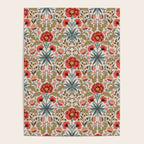 Victorian Botanicals - Carnations in Red and Green Poster Gallery Image 4