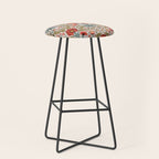 Victorian Botanicals - Carnations in Red and Green Stool Gallery Image 1