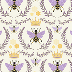 Queen Bee - Lavander Purple and Yellow Coffee Mug Gallery Image 2