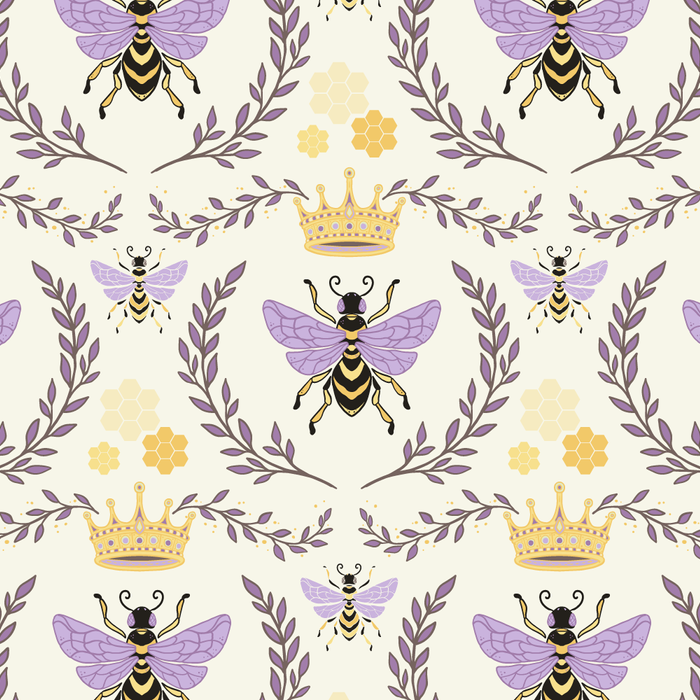 Queen Bee - Lavander Purple and Yellow Coffee Mug Gallery Image 2