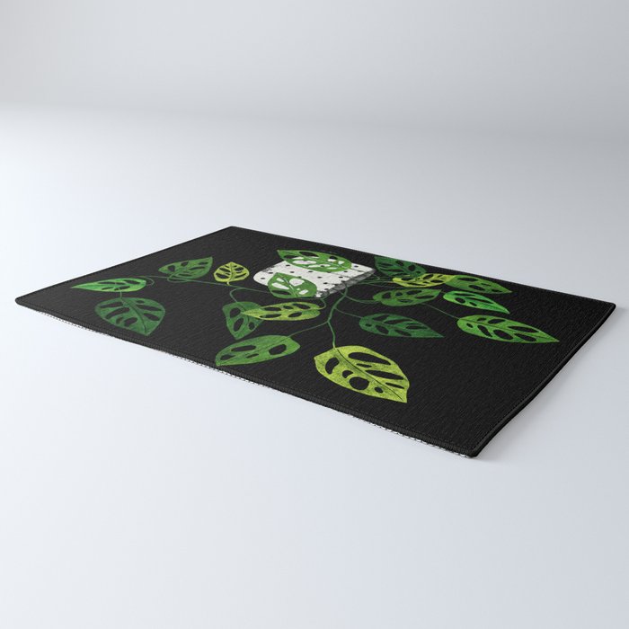 Back monstera obliqua Rug Gallery Image 3