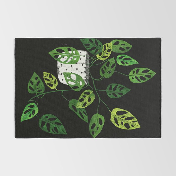 Back monstera obliqua Rug Gallery Image 2