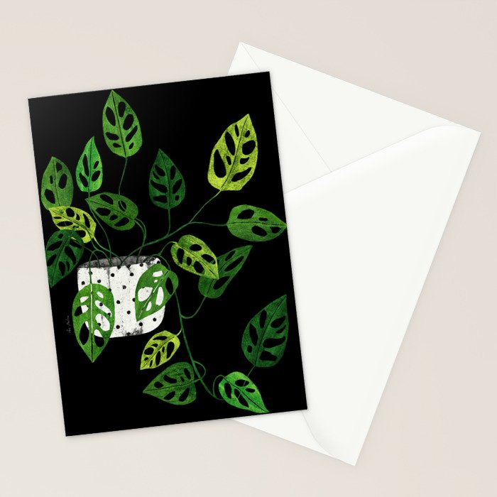 Back monstera obliqua Stationery Card Gallery Image 2