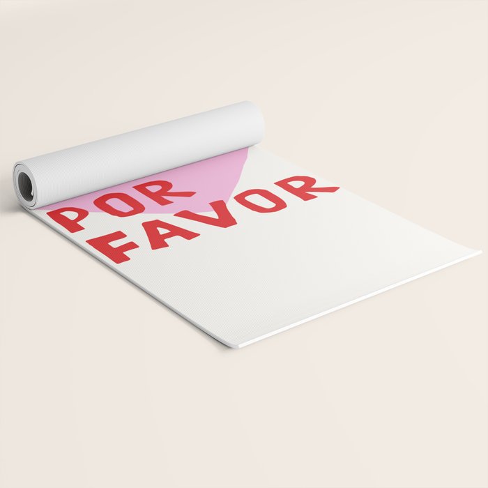 More Amor Por Favor in Pink and Red Yoga Mat Gallery Image 2