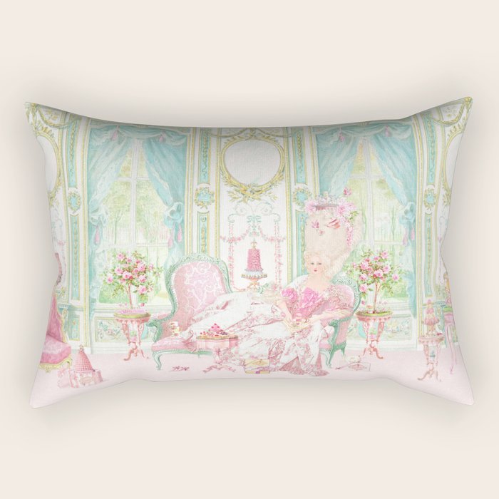 Marie Antoinette, Palace of Versailles, Diorama Rectangular Pillow Gallery Image 2