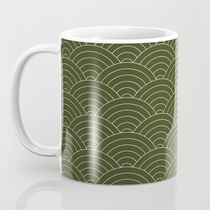 Waves (Olive) Coffee Mug Gallery Image 3