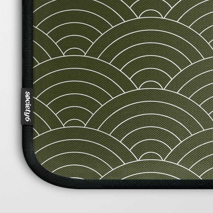 Waves (Olive) Laptop Sleeve Gallery Image 3