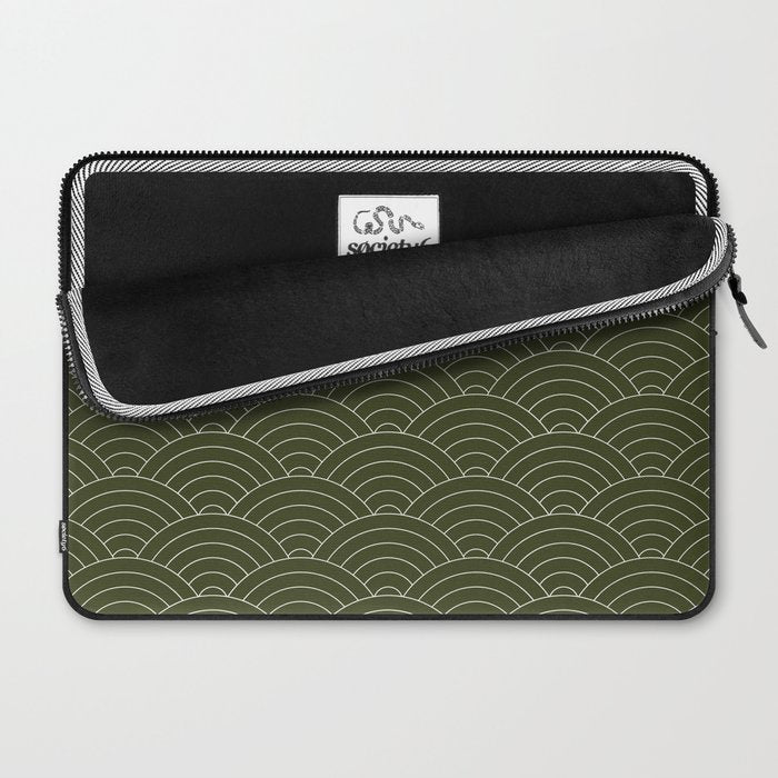 Waves (Olive) Laptop Sleeve Gallery Image 2