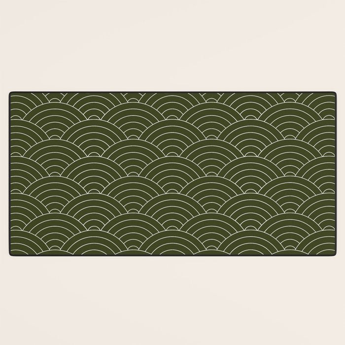 Waves (Olive) Desk Mat Gallery Image 3