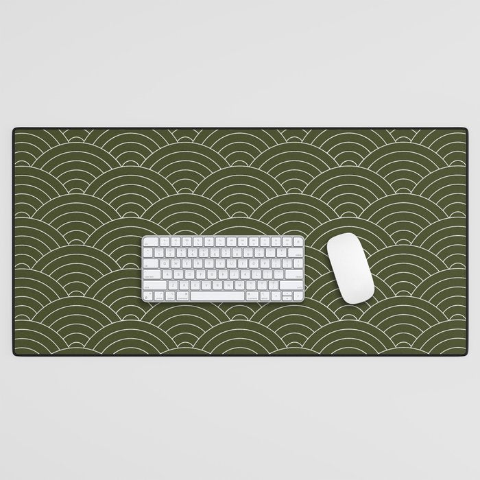 Waves (Olive) Desk Mat Gallery Image 1