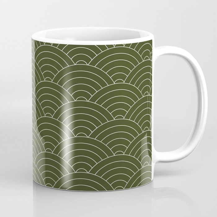 Waves (Olive) Coffee Mug Gallery Image 1