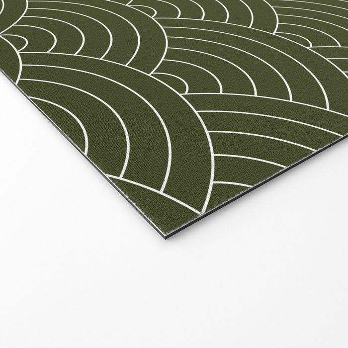 Waves (Olive) Welcome Mat Gallery Image 2