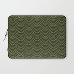Waves (Olive) Laptop Sleeve Gallery Image 1