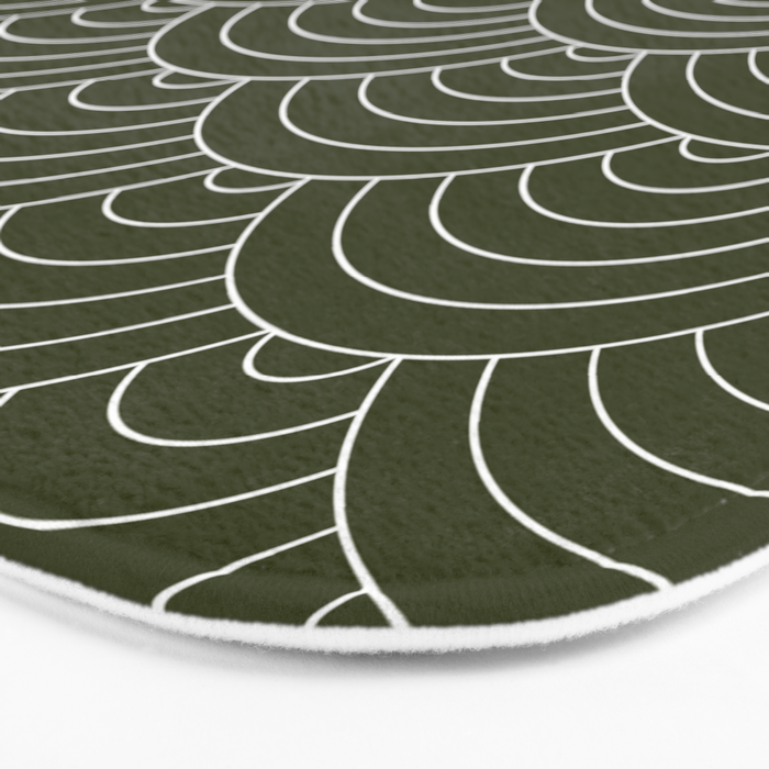 Waves (Olive) Bath Mat Gallery Image 3