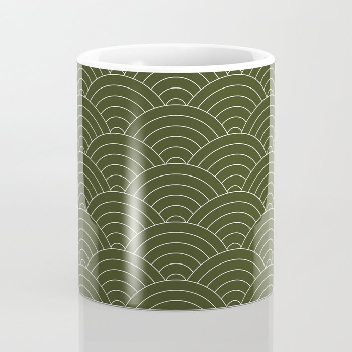 Waves (Olive) Coffee Mug Gallery Image 4