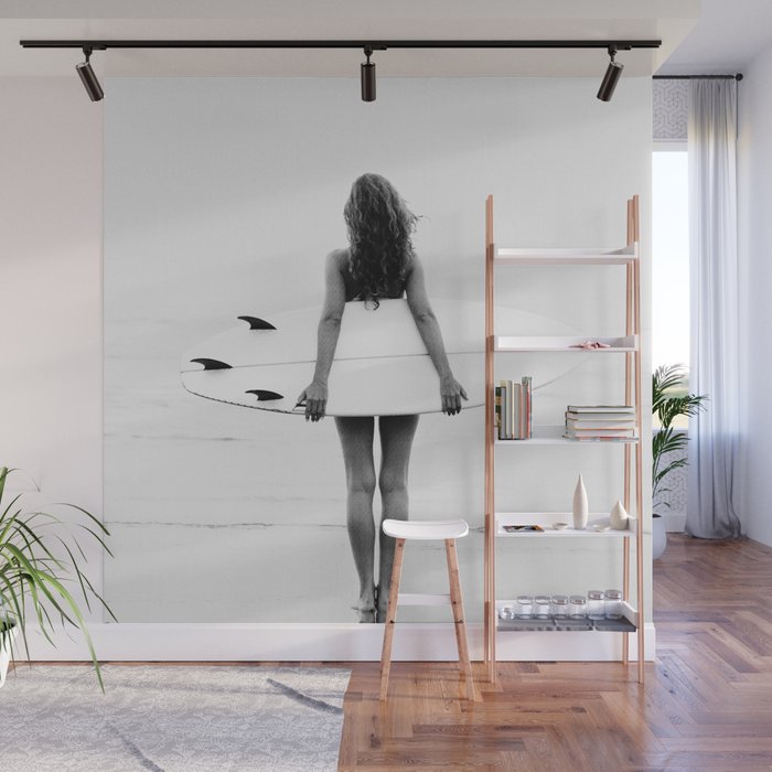 Surf Girl Wall Mural Gallery Image 1