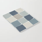 Flux Midcentury Modern Check Grid Pattern in Neutral Blue Gray Tones Notebook Gallery Image 2