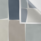 Flux Midcentury Modern Check Grid Pattern in Neutral Blue Gray Tones Wall Tapestry Gallery Image 3