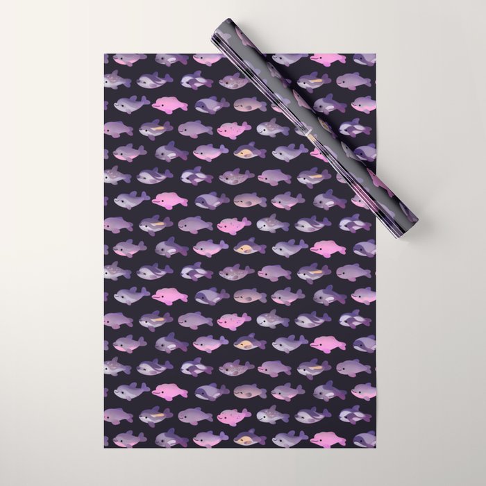 Dolphin Day - dark Wrapping Paper Gallery Image 1