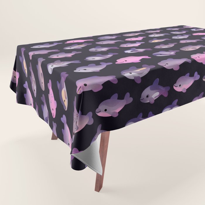 Dolphin Day - dark Tablecloth Gallery Image 1